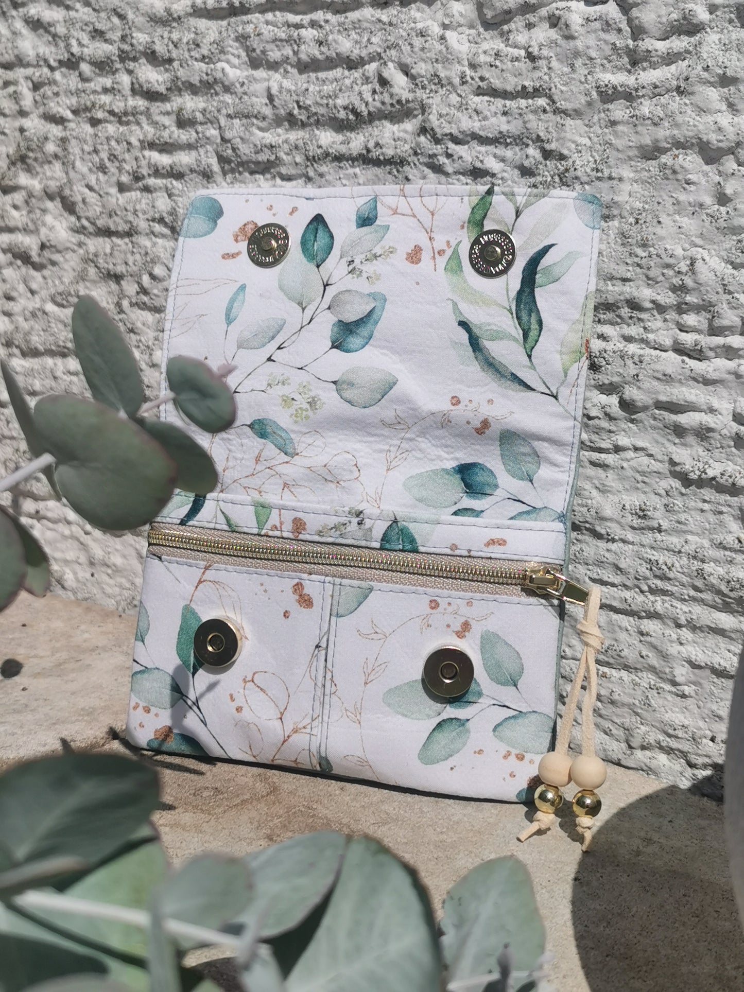 Geldbörse Rosa, Mint und Eukalyptus