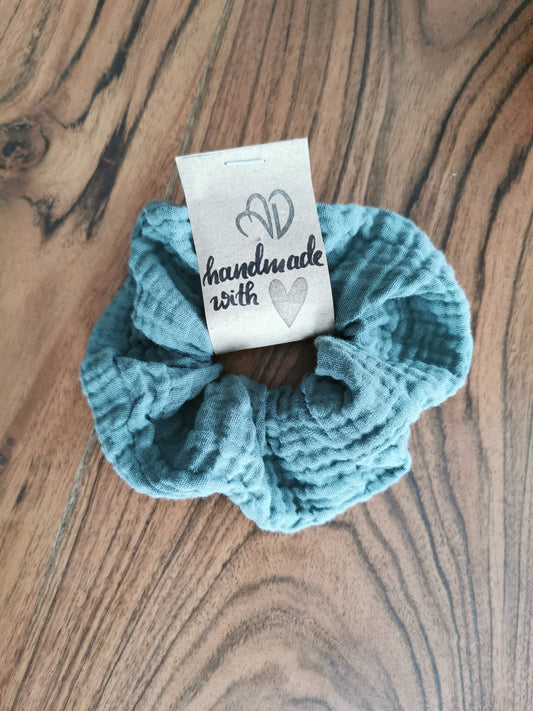 Scrunchie Musselin Vintagegrün