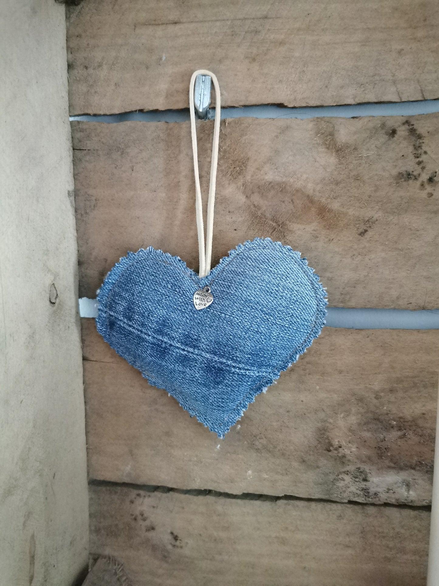 Herz-Anhänger zur Dekoration, Denim