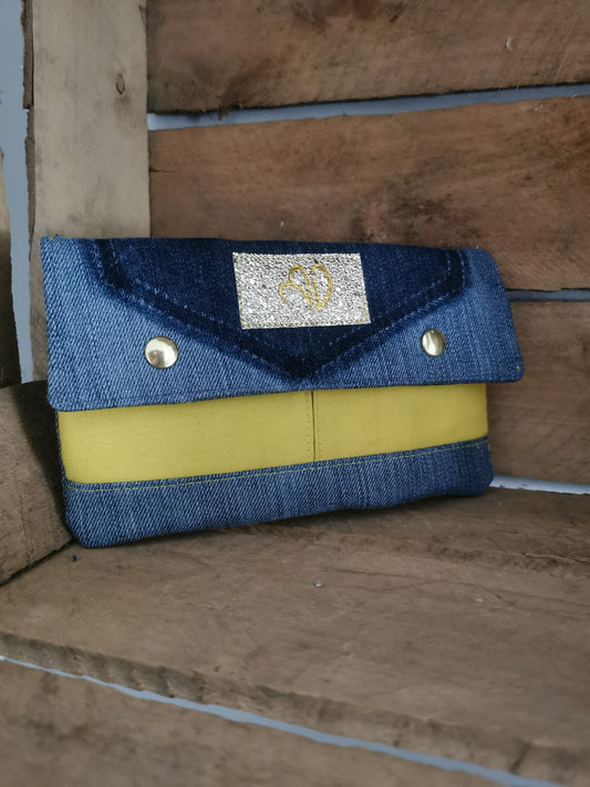 Geldbörse Roxa, Denim gelb