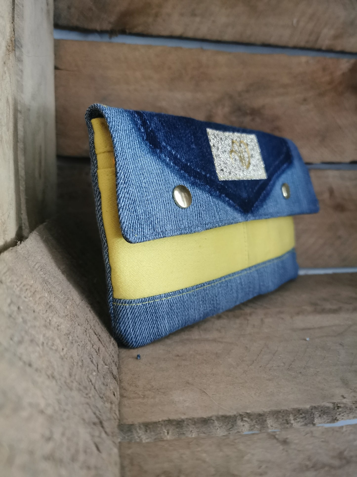 Geldbörse Roxa, Denim gelb