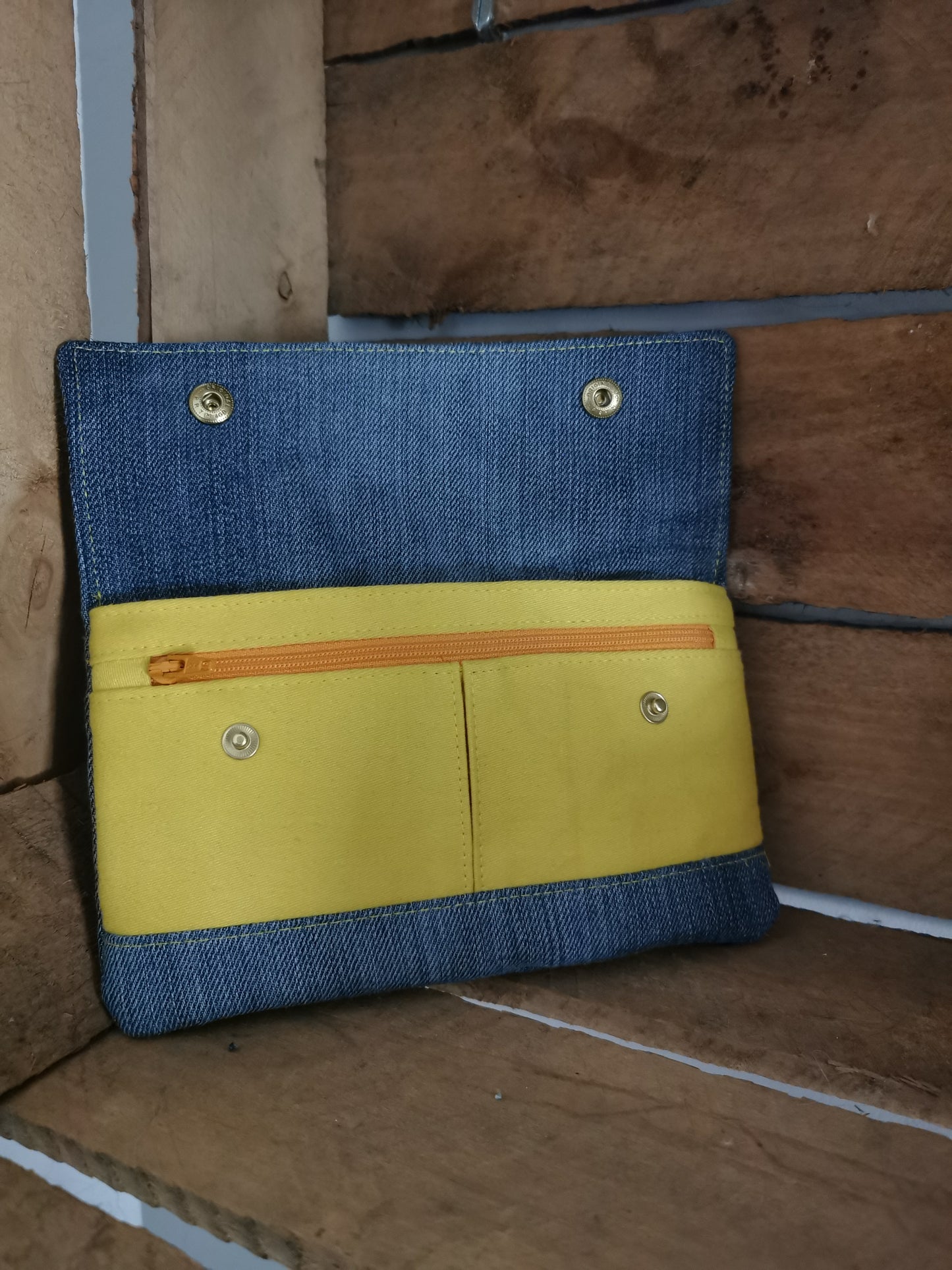 Geldbörse Roxa, Denim gelb